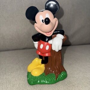 Disney Just Toys 1994 Mickey Mouse Money Coins Piggy Bank Vintage EUC 8”